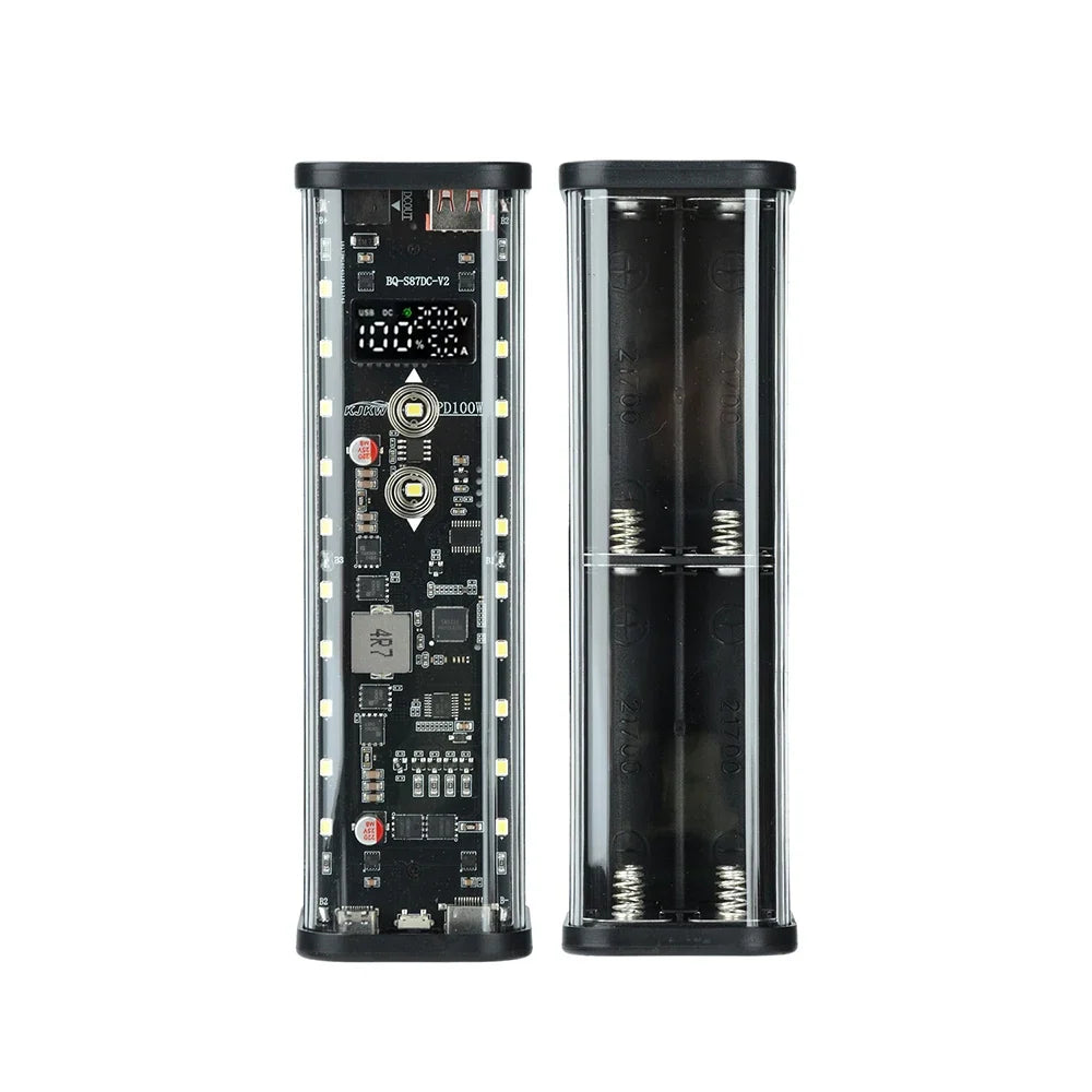 Gaqqee 8×21700 DIY Power Bank Case – PD 100W Fast Charge