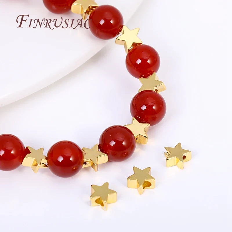 6mm 18K Gold Plated Star Spacer Beads – DIY Jewelry Making