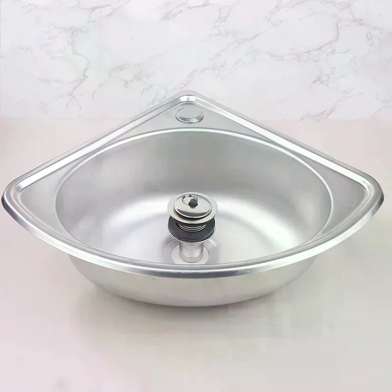 Stainless Steel RV Sink – Compact Single Bowl Drop-In, 34×34cm