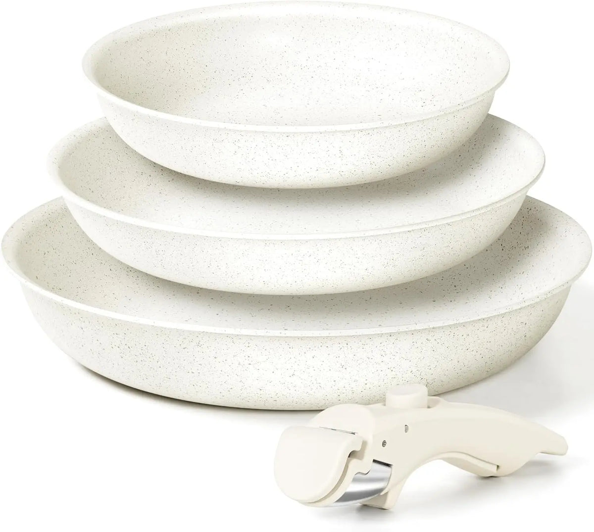 MICHELANGELO Nonstick Frying Pan Set – Granite Coated, Oven Safe