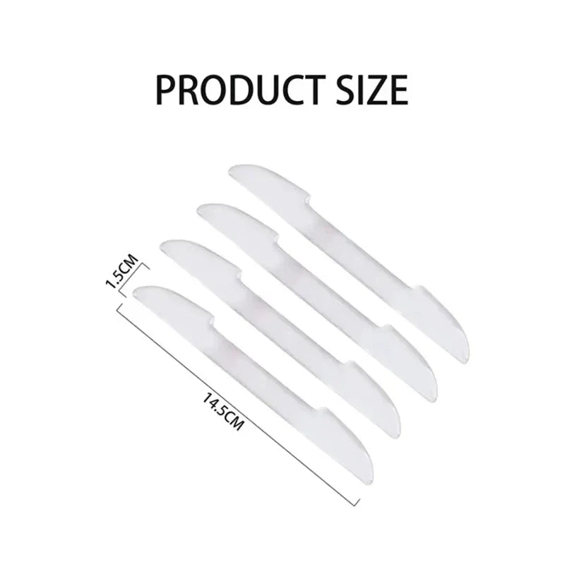 Transparent Car Door Edge Guards & Mirror Protector Strips 4PCS