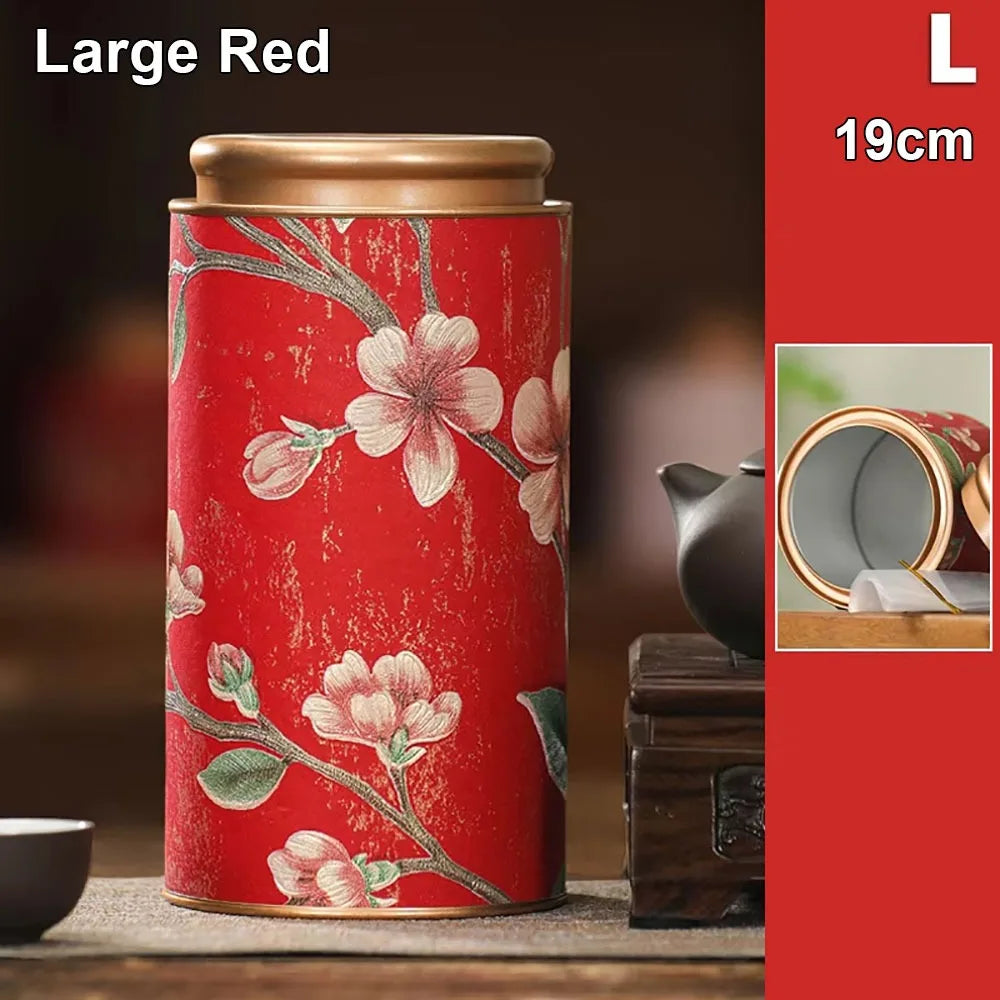 Tinplate Tea Storage Canister – Airtight Sealed Tin Can S/L