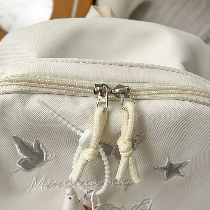 Women's Star Backpack – Korean College Style School Bag for Girls