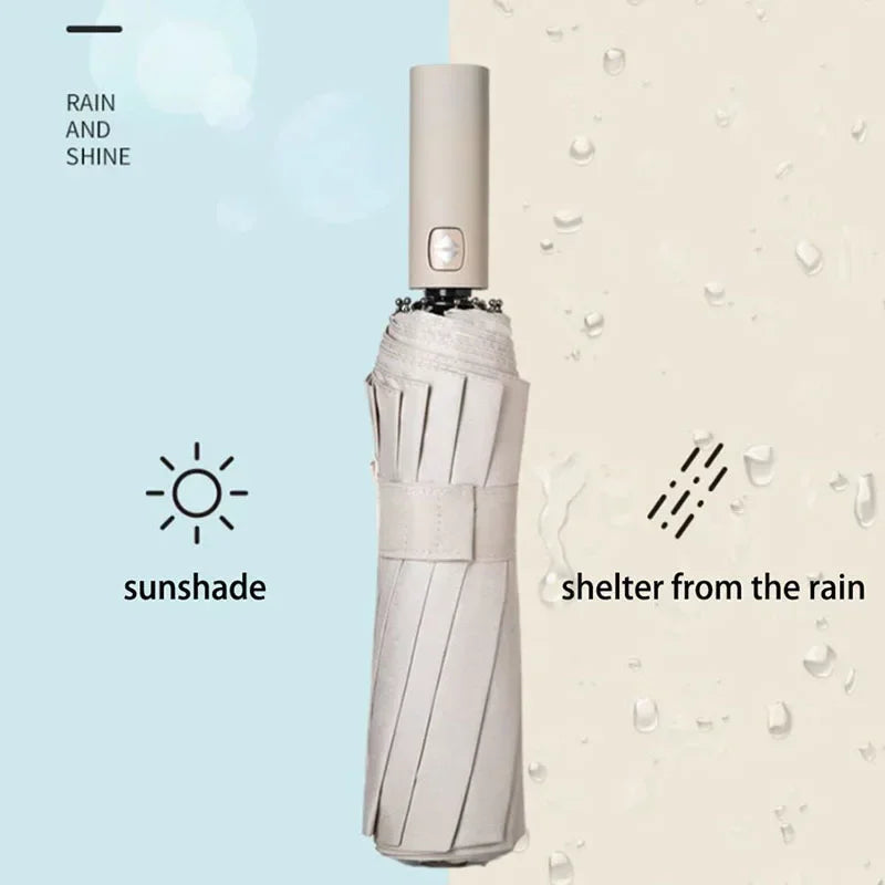 24-Bone Windproof UV Folding Umbrella – Auto Open & Close