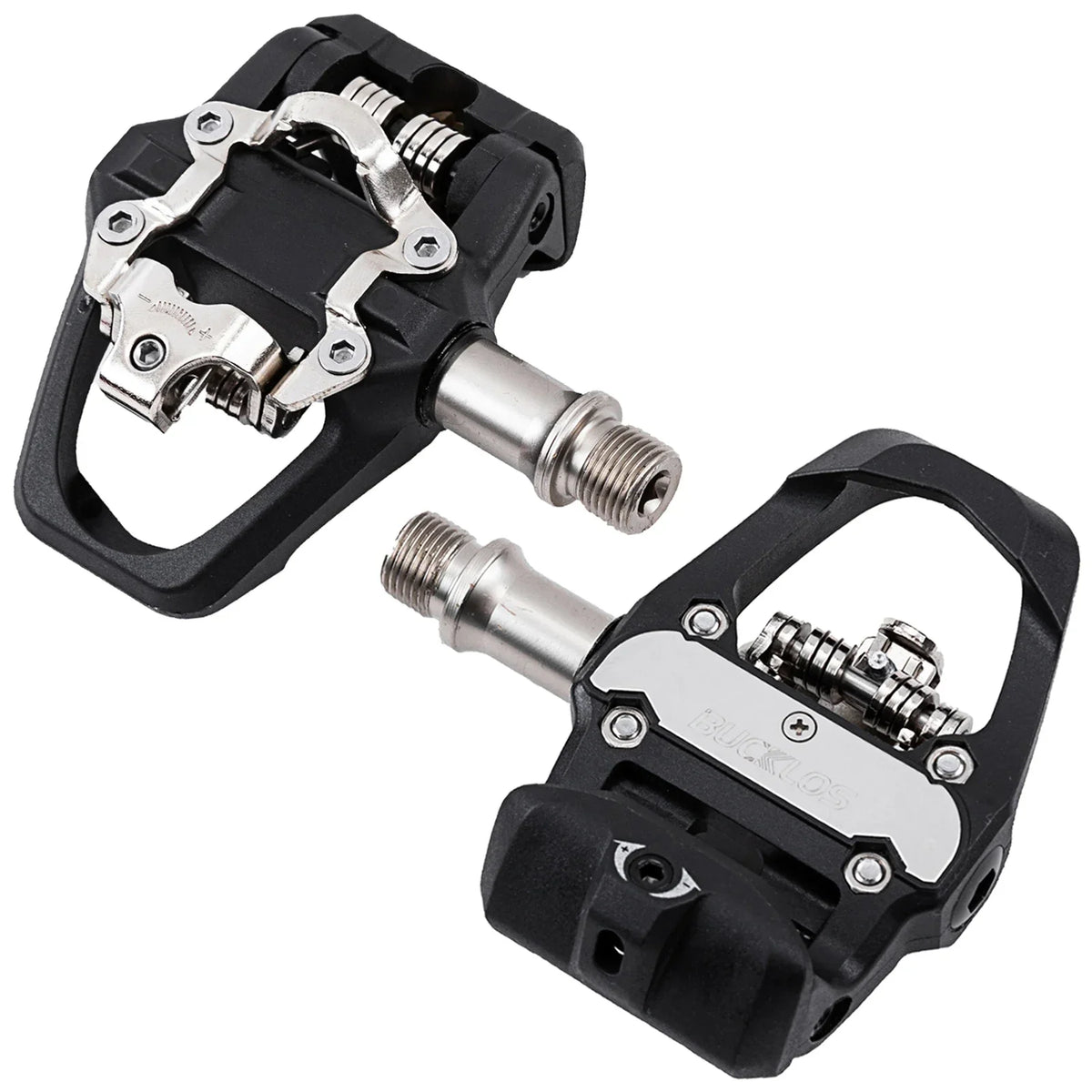 BUCKLOS Dual Function Bike Pedals – SPD & LOOK Delta Compatible