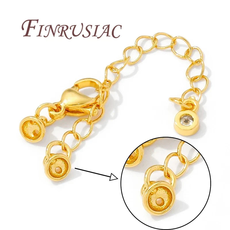 18K Gold Plated Extension Chain & Lobster Clasps | DIY Jewelry