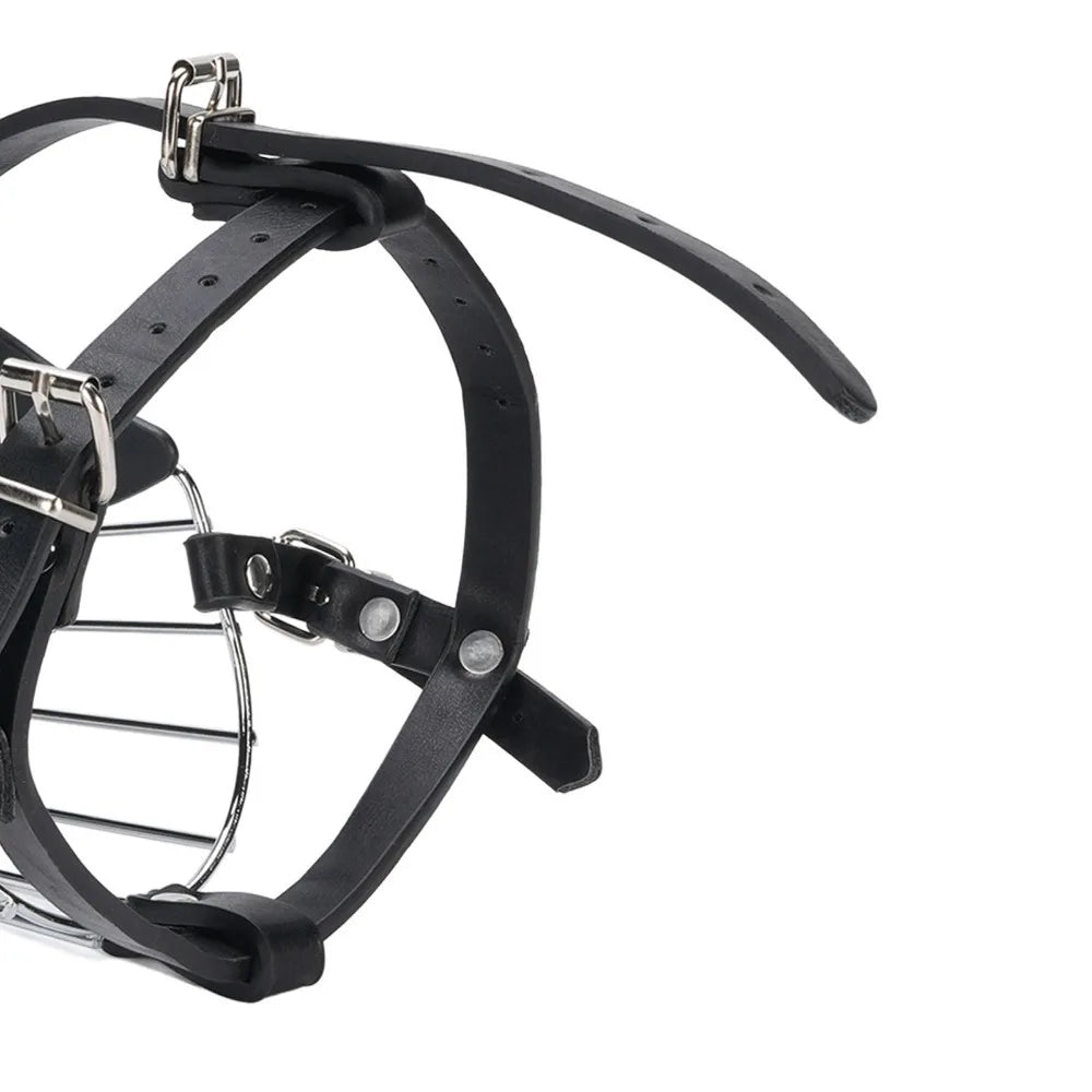Iron Frame Large Dog Muzzle – Breathable & Adjustable