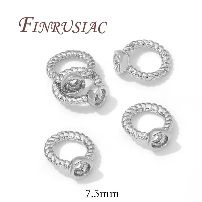 18K Gold Plated Brass Cord End Beads – 4mm DIY Jewelry Findings