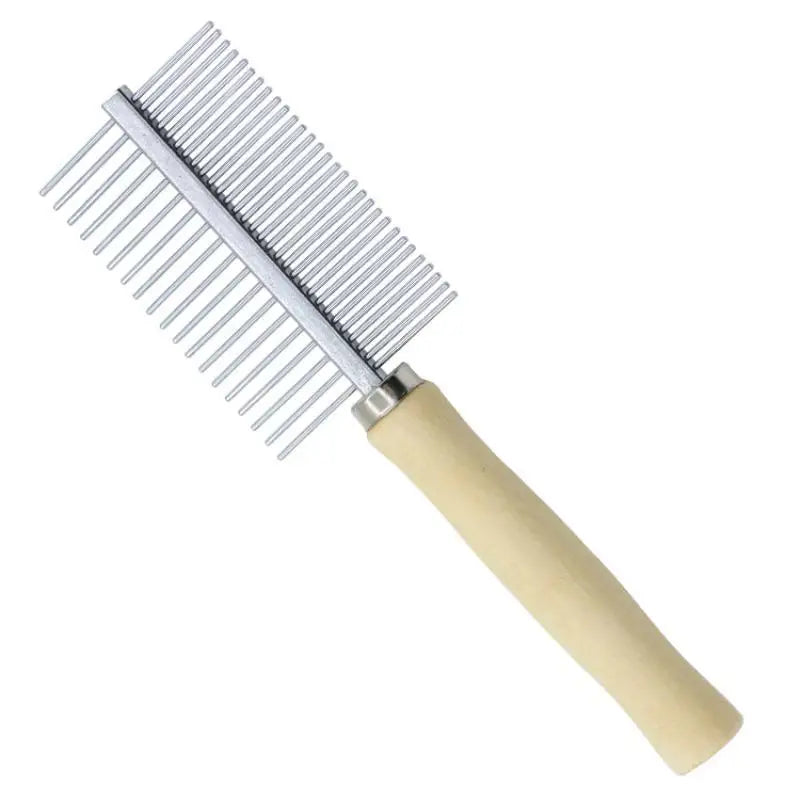 Pet Grooming Comb Wood Handle – Cats & Dogs Deshedding Tool