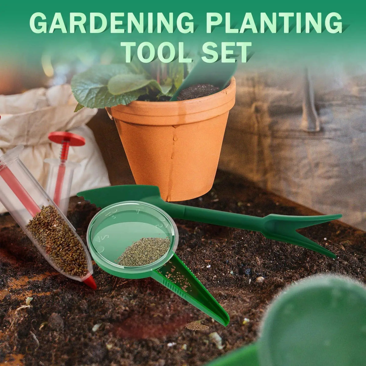 Mini Adjustable Manual Seed Planter – Handheld Garden Seeder