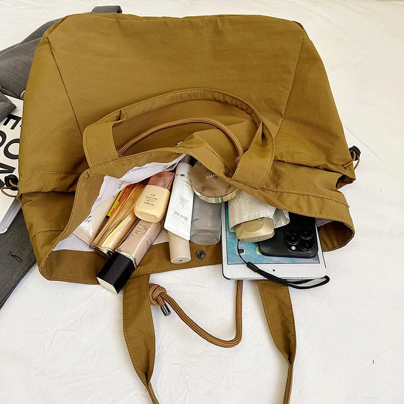 Large Capacity Women's Tote Bag – Multi-Pocket Shoulder Bag