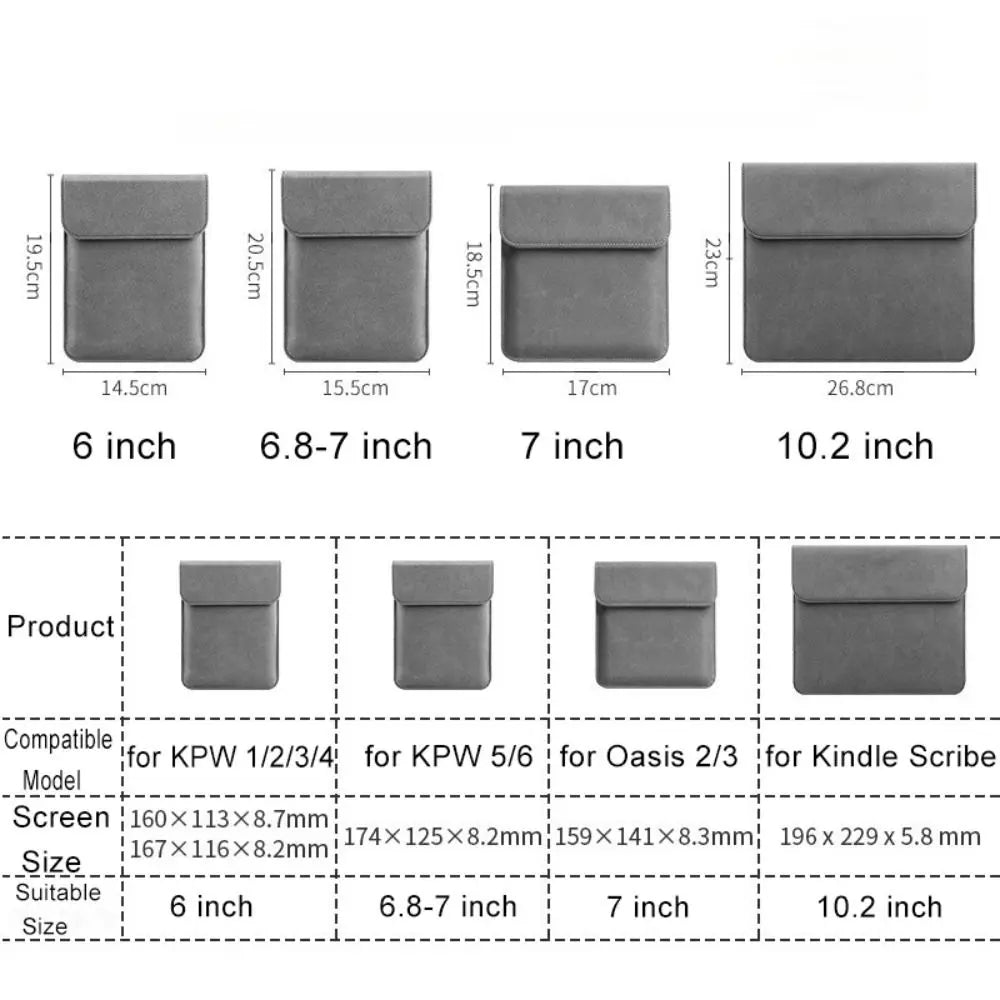PU Leather Kindle Sleeve for Paperwhite, Colorsoft & Scribe
