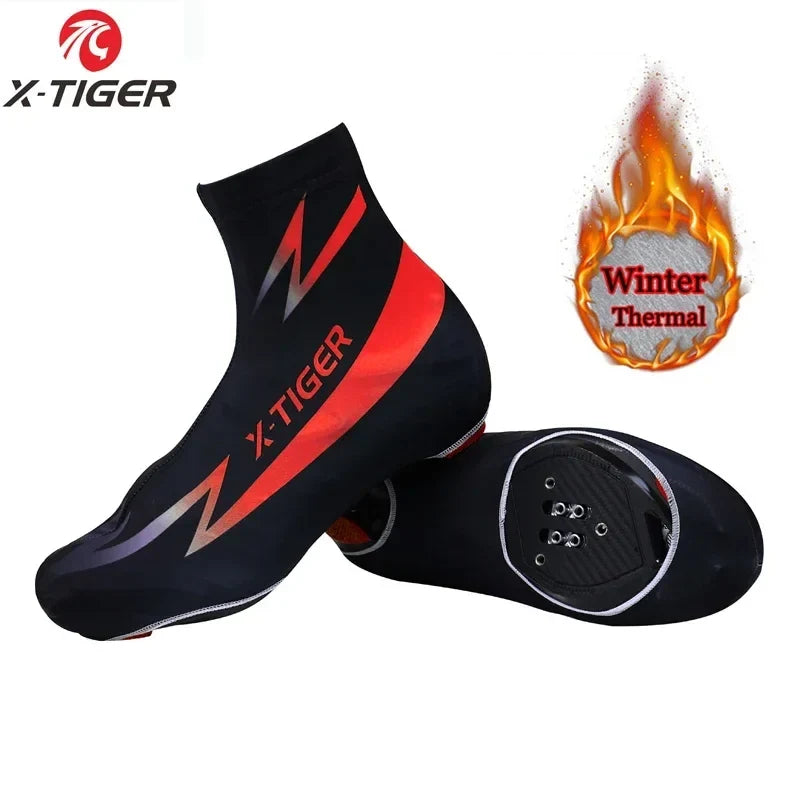 X-TIGER Winter Thermal Cycling Overshoes | Fleece Bike Shoe Cover