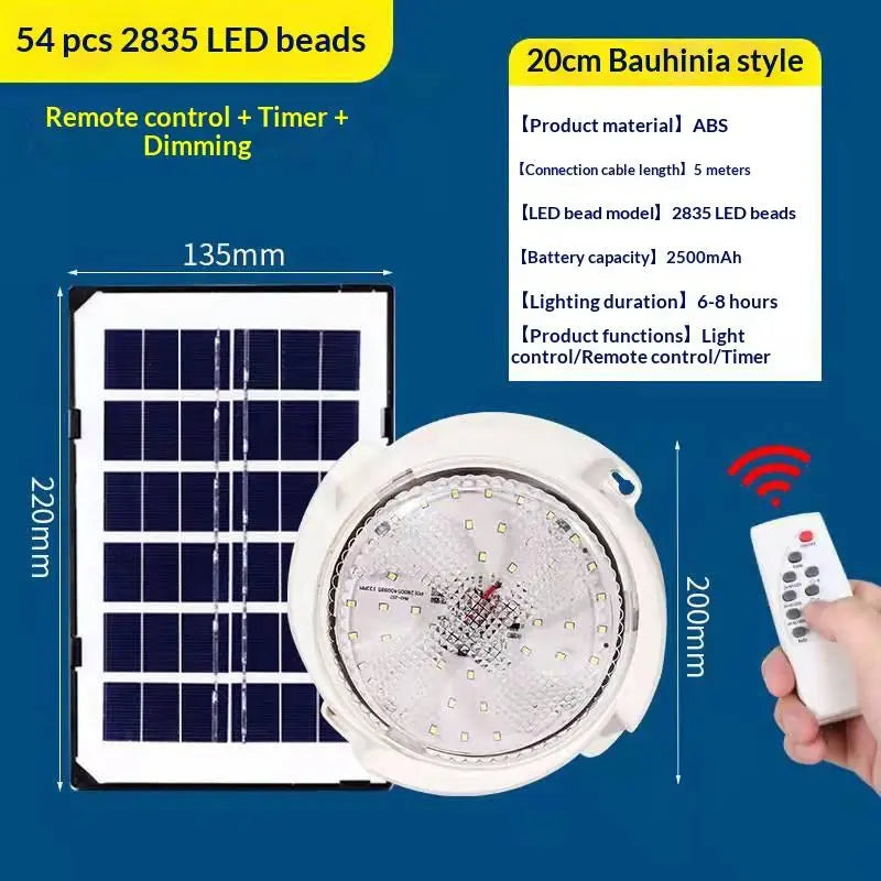 Solar Motion Sensor Ceiling Light – Indoor & Outdoor LED