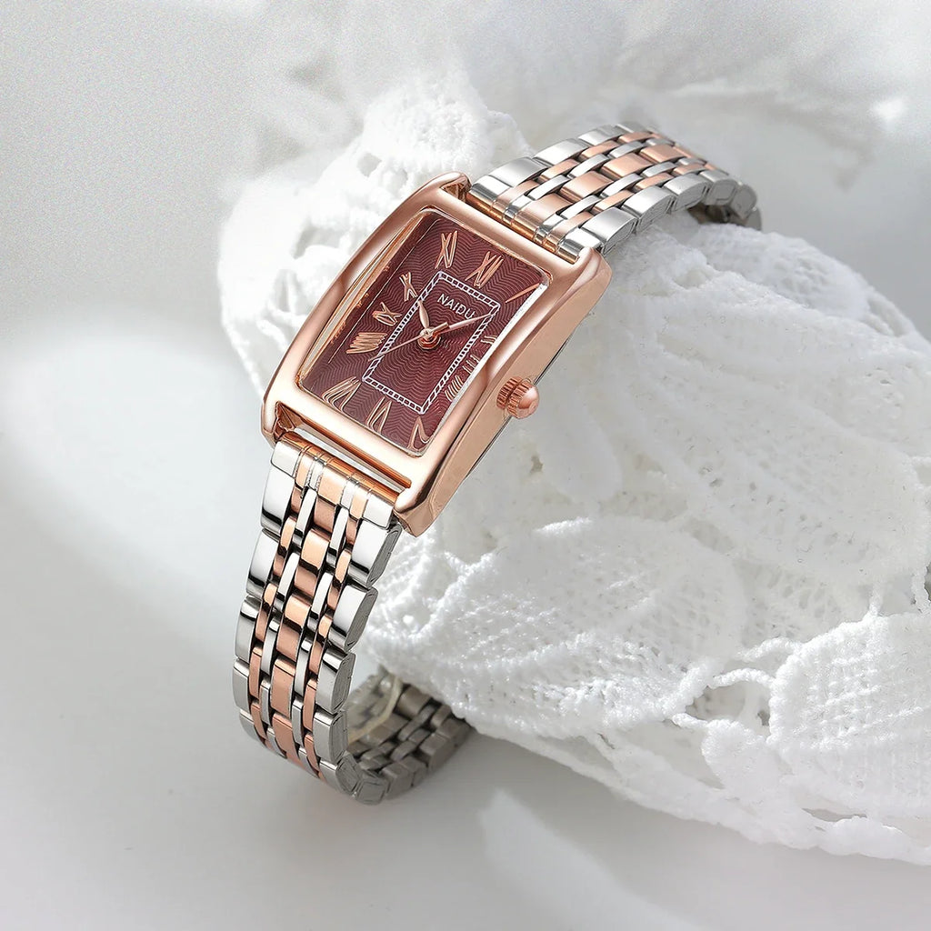 Casual Fashion Quartz Watch – Alloy Strap & Roman Numeral Dial