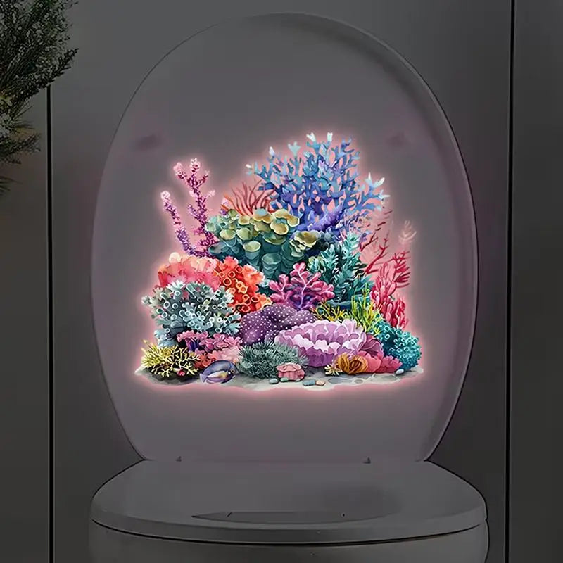 Glow-in-the-Dark Coral Reef Sticker – Luminous Wall Decal