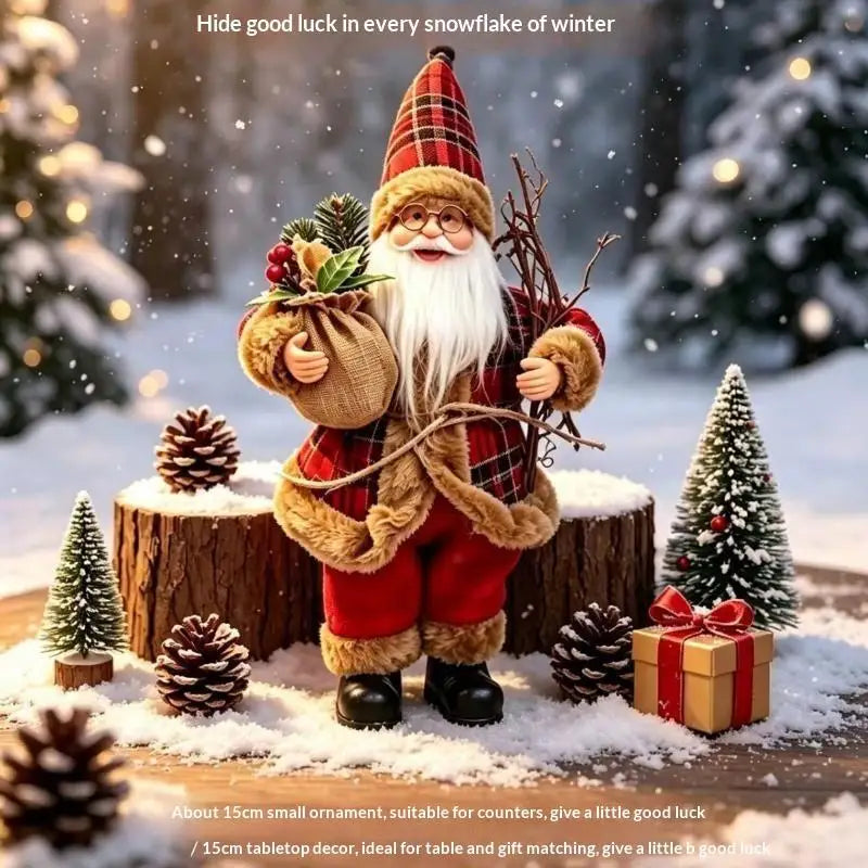 Santa Claus Standing Figurine – 12" Christmas Décor Ornament