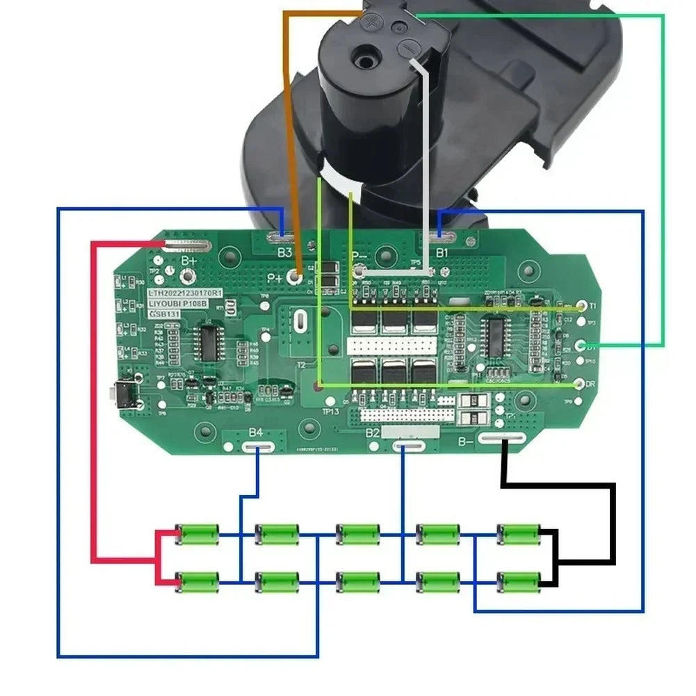 18V Li-ion Battery Case & Protection Board | P103 P108B DIY Kit