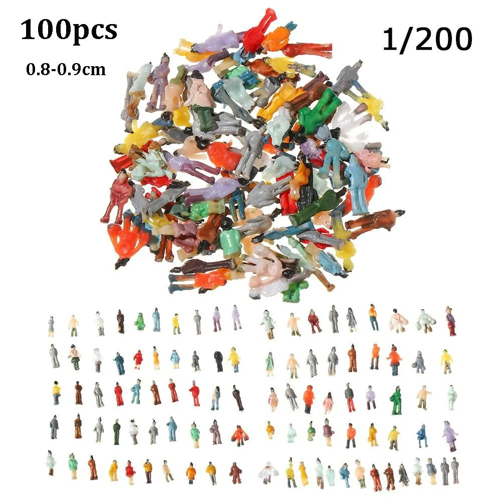 Scale Model People Figures 1:25–1:200 | 50/100pcs Pre-Painted