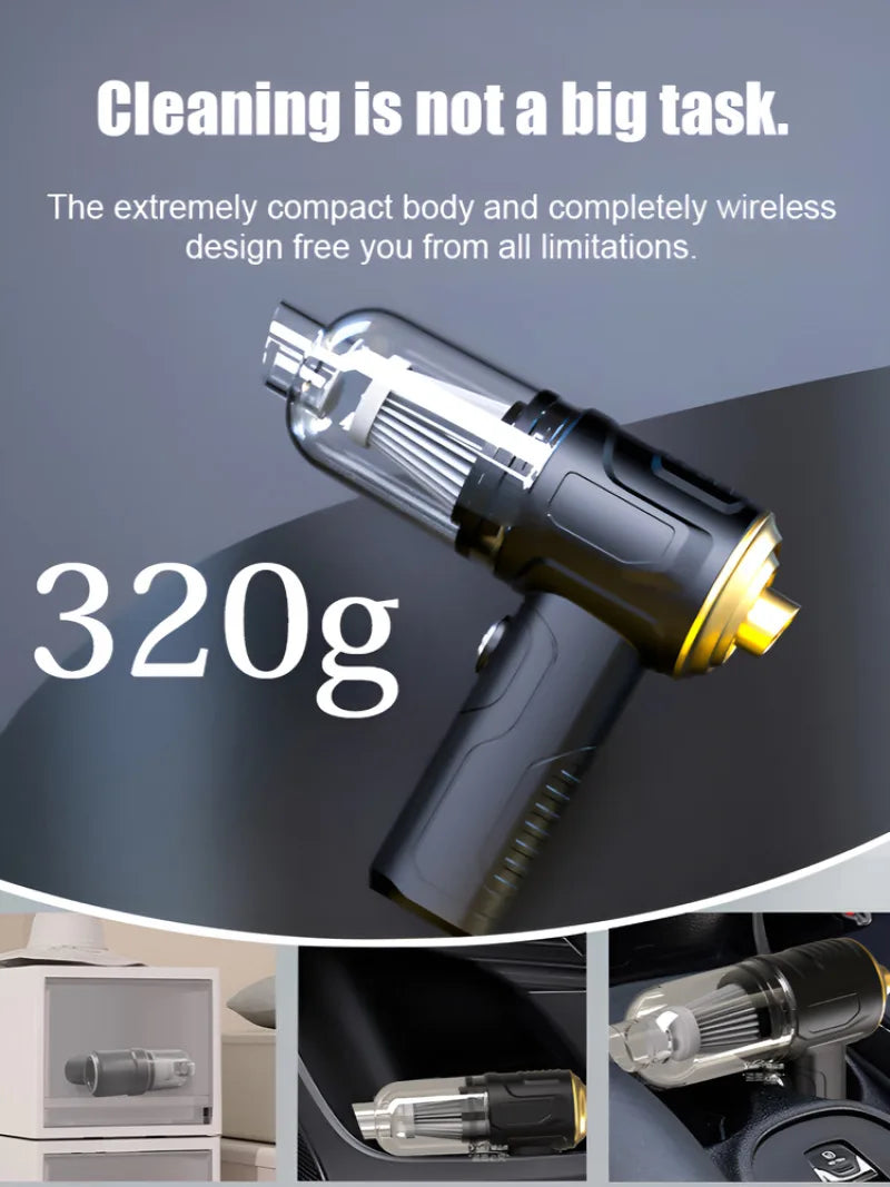 Portable Wireless Handheld Vacuum – USB Rechargeable Mini Cleaner