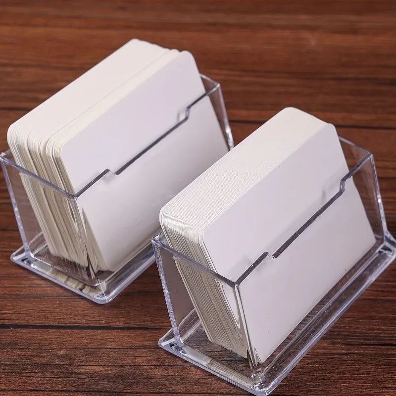 5-Pack Acrylic Desktop Card Holders – Creative Desk Storage