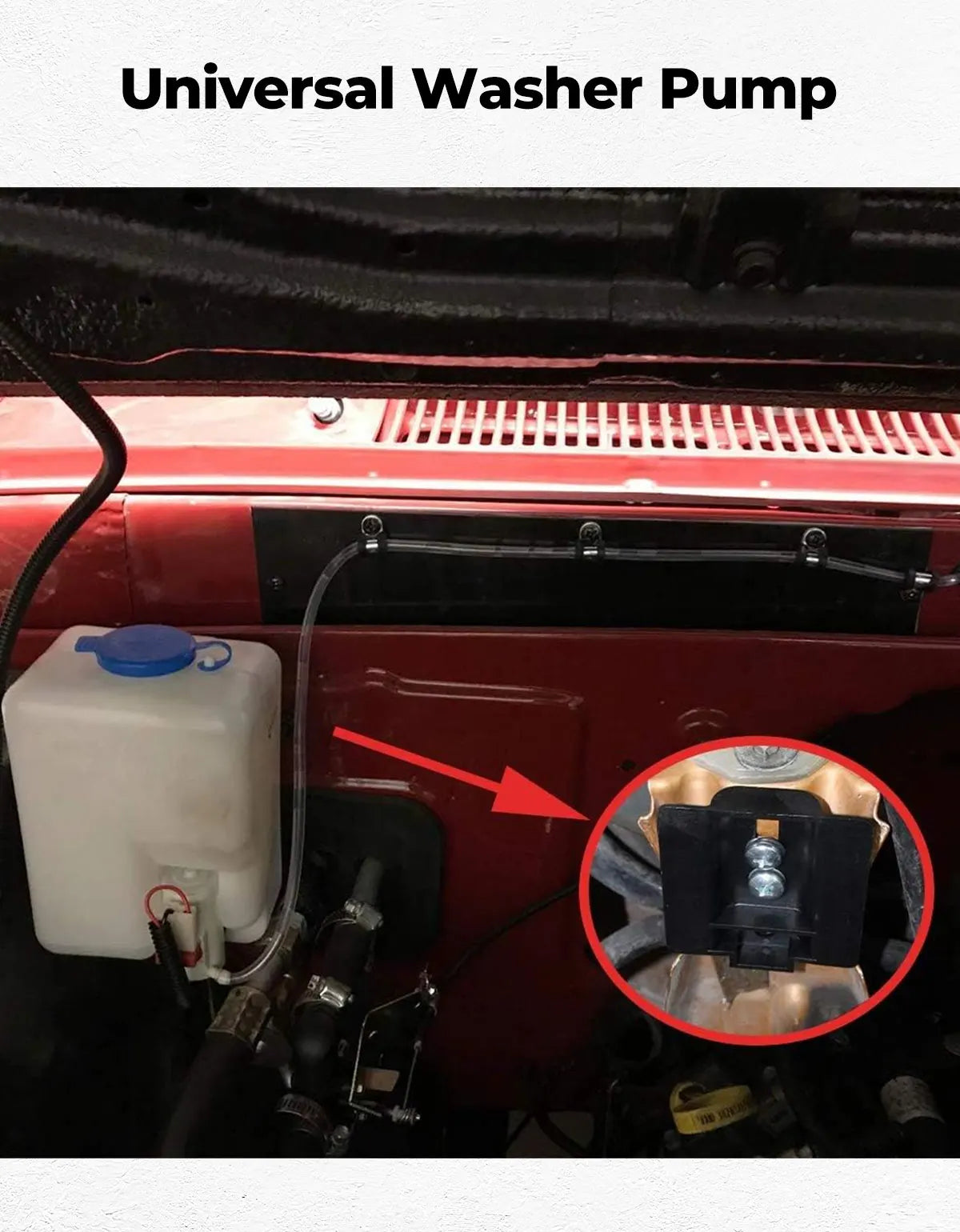 12V Universal Windshield Washer Pump & Reservoir Kit – UTV/ATV