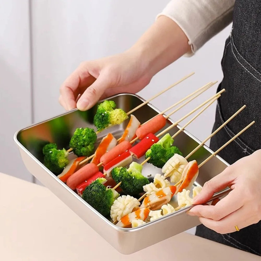 3-Piece Stainless Steel Stackable Food Storage Container Set