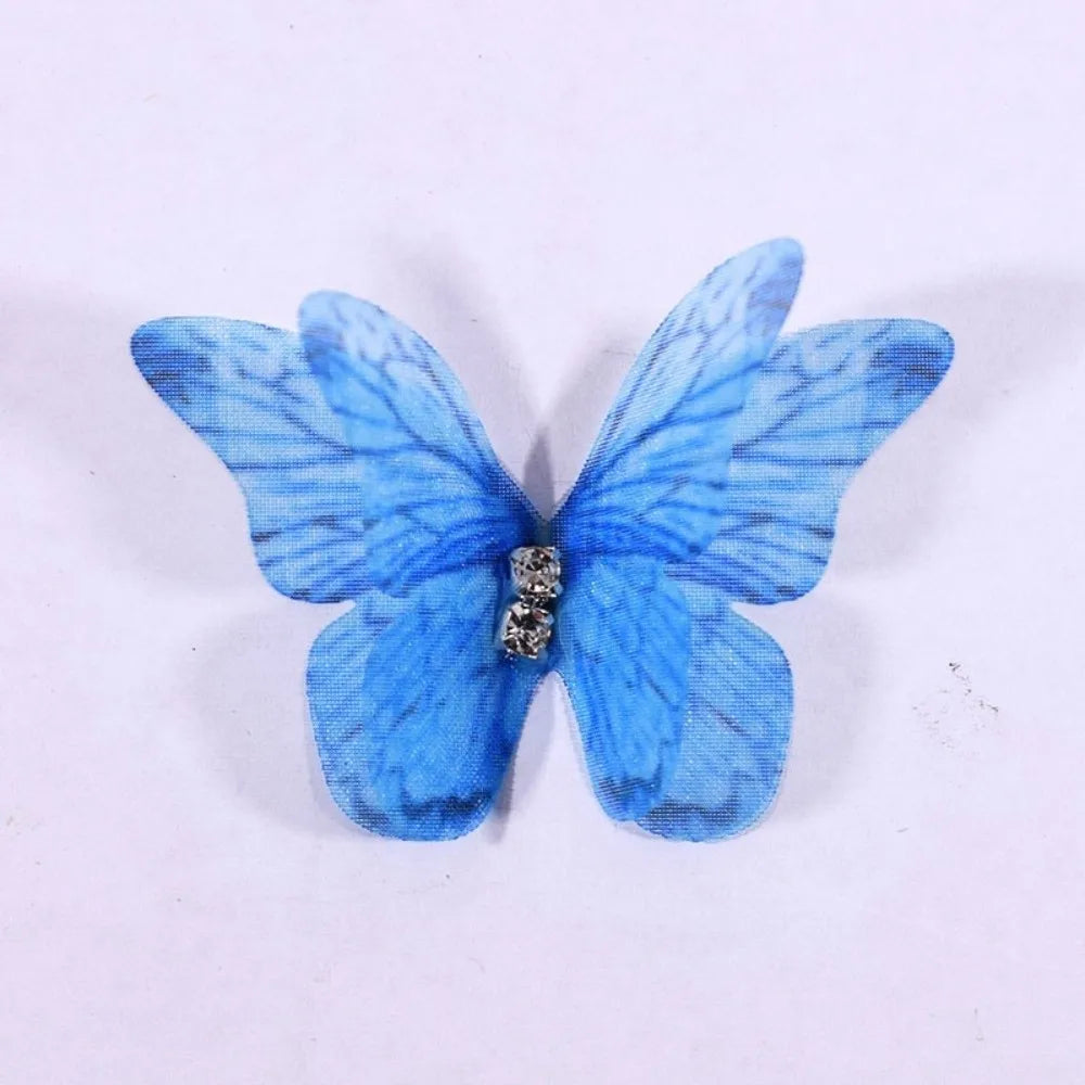 50Pcs 3D Organza Butterfly Appliques – Colorful Mesh Patches