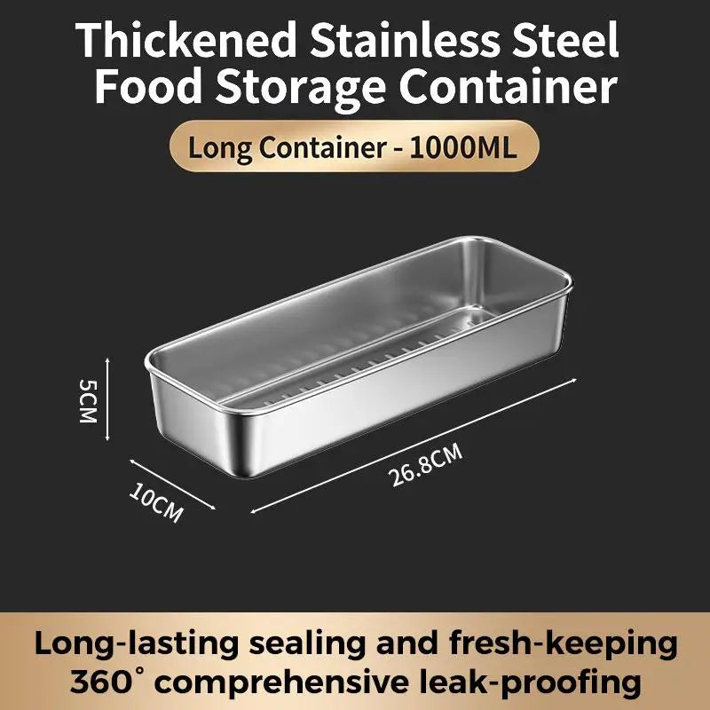 Stainless Steel Food Storage Container with Airtight Lid
