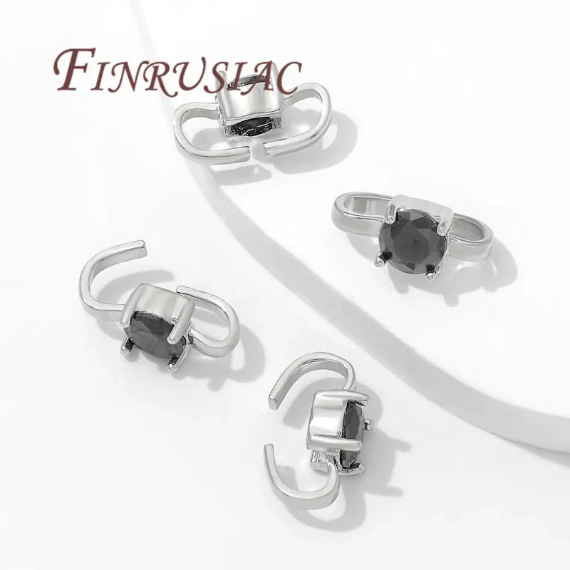Rhodium Plated Brass Connector – DIY Jewelry Clasp Findings