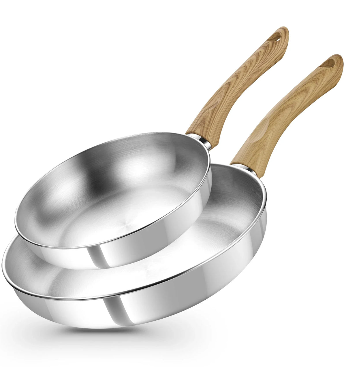 KOCH SYSTEME CS Stainless Steel Frying Pan Set 8 & 10 Inch