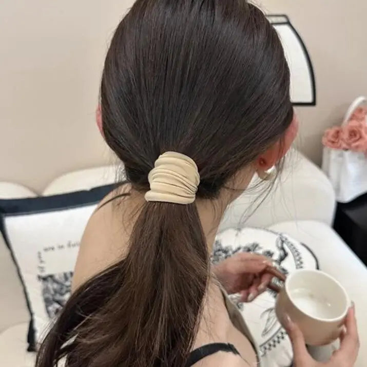 Luxury Soft Fabric Hair Scrunchies – High Elastic Hair Bands