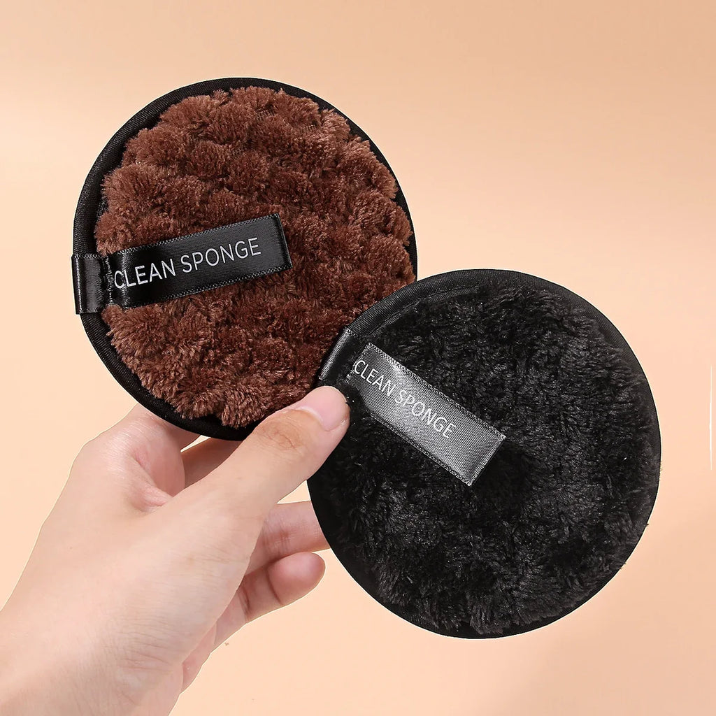 2Pcs Reusable Makeup Remover Puffs | Facial Cleansing Sponge