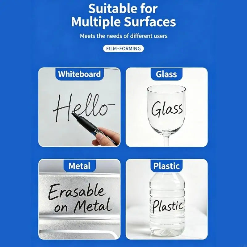Film Forming Whiteboard Marker Set | 10 Pack Peelable
