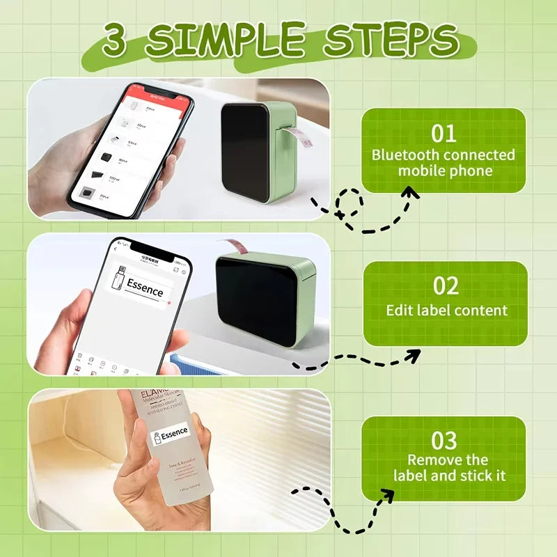 Marklife P15 Mini Bluetooth Thermal Label Printer – No Ink