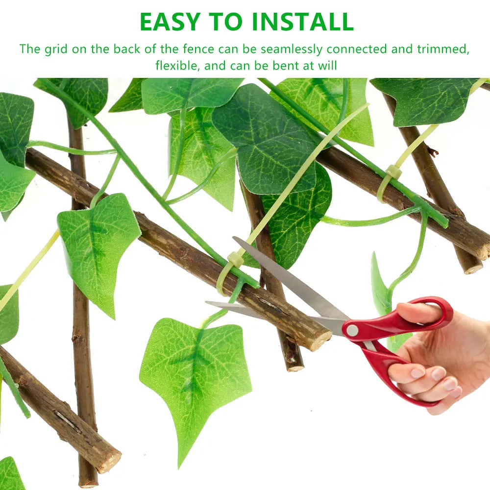 6-Pack Artificial Ivy Expanding Trellis Privacy Fence 40cm