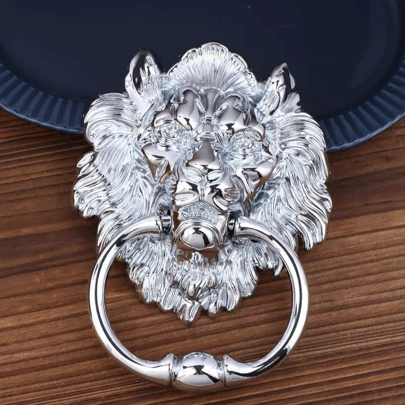 Lion Head Door Knocker Pull Handle – Gold & Silver Zinc Alloy