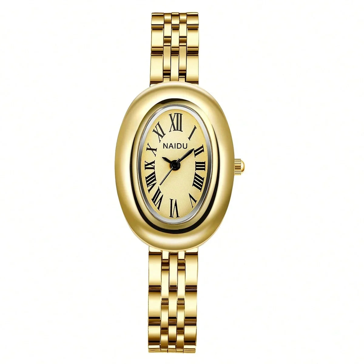 Retro Oval Roman Numeral Women's Quartz Watch | Classic Style