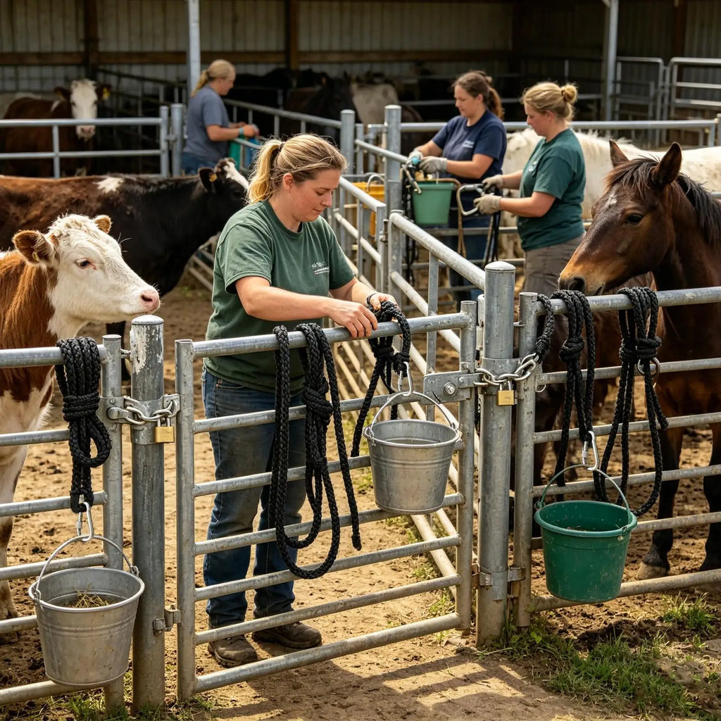 Heavy-Duty Horse Gate Latch – Weatherproof Rope Lock