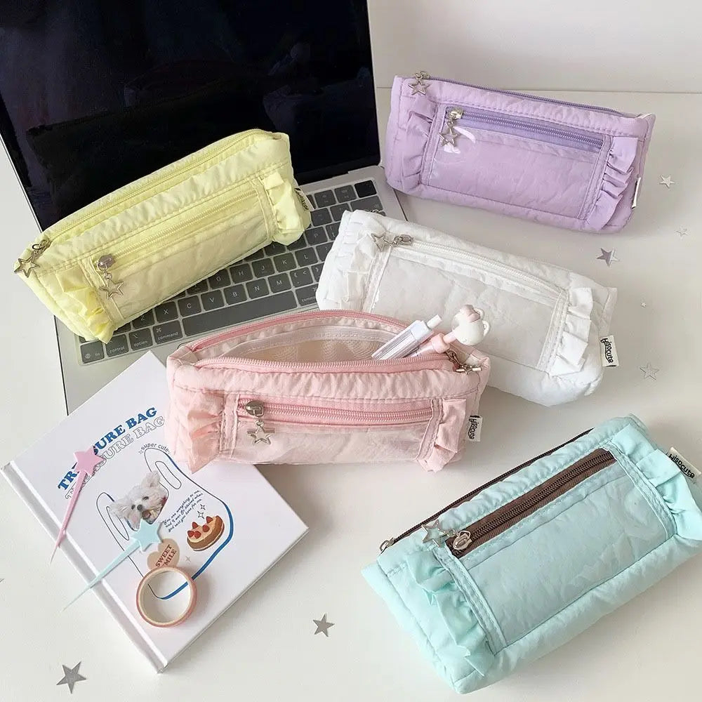 Transparent Window Pencil Case – Large Capacity Pen Bag