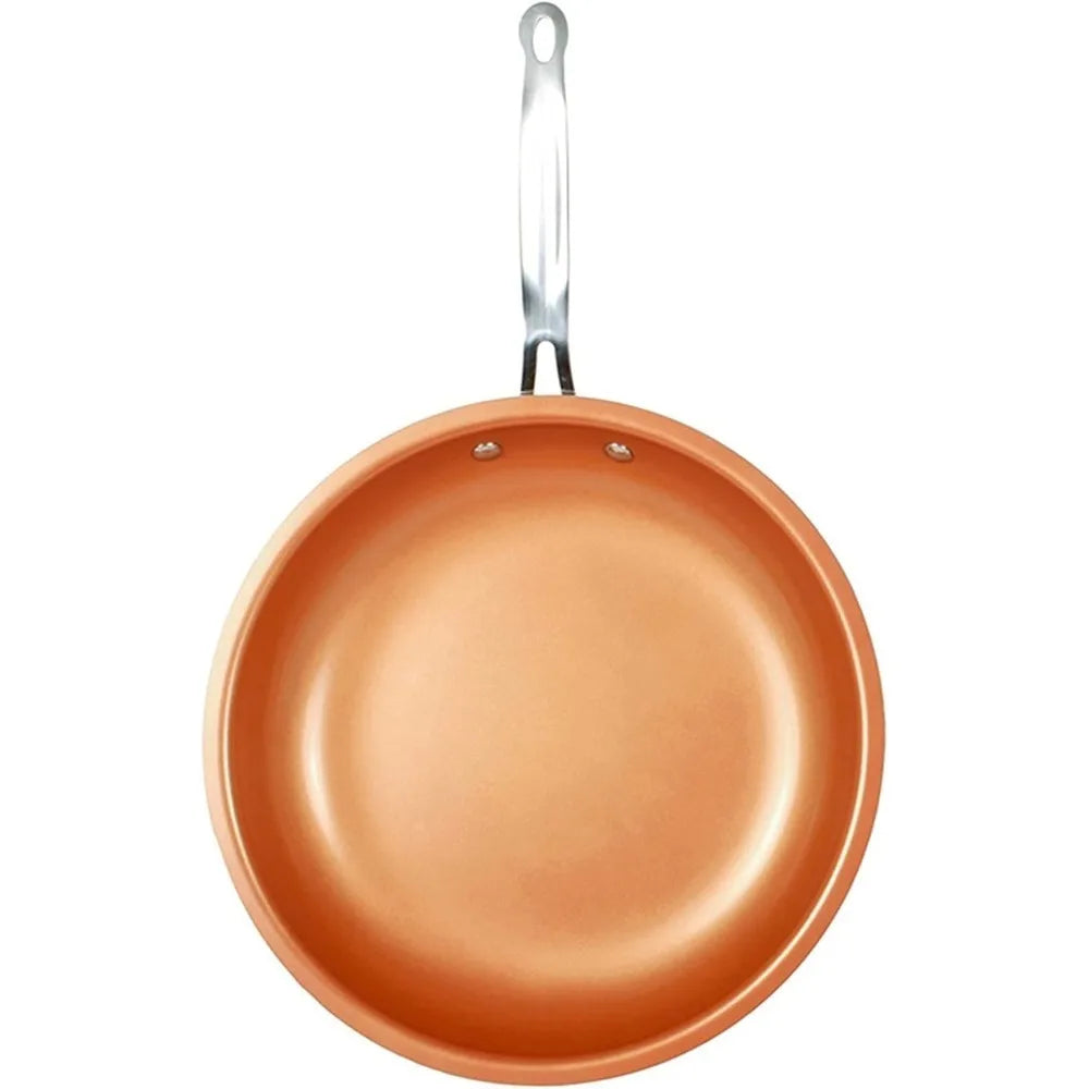 Non-Stick Copper Color Frying Pan | Skillet for Eggs & Steaks