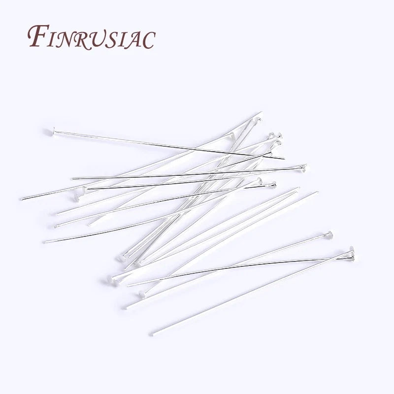 50 Pcs Flat Head Pins – 18K Gold & Silver Plated Jewelry Findings