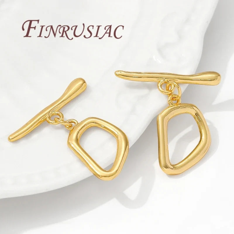 18K Gold Plated Toggle Clasps – Brass OT Jewelry Connectors