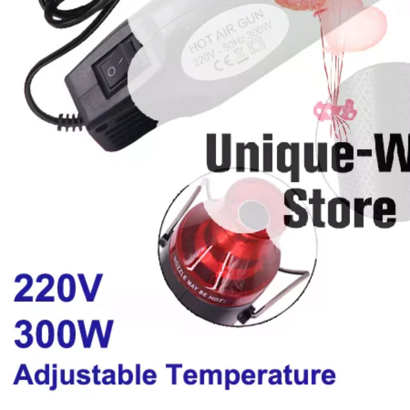 220V 300W Mini Hot Air Gun DIY Craft Tool with Stand