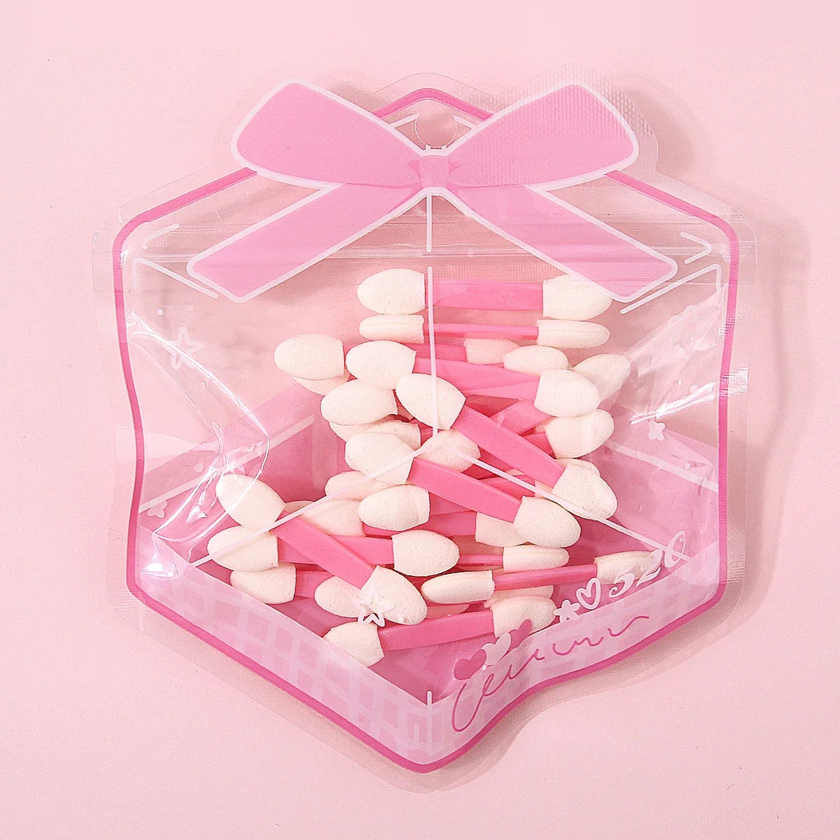 25Pcs Double-Sided Nail Art Brush & Powder Applicator Sponge Set