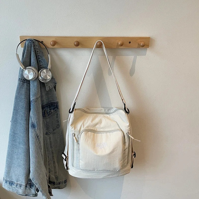 Large Capacity Canvas Crossbody Bag – Korean Fashion Shoulder Bag