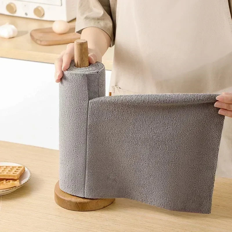 Reusable Microfiber Cleaning Cloths – 20-Sheet Roll | Kitchen