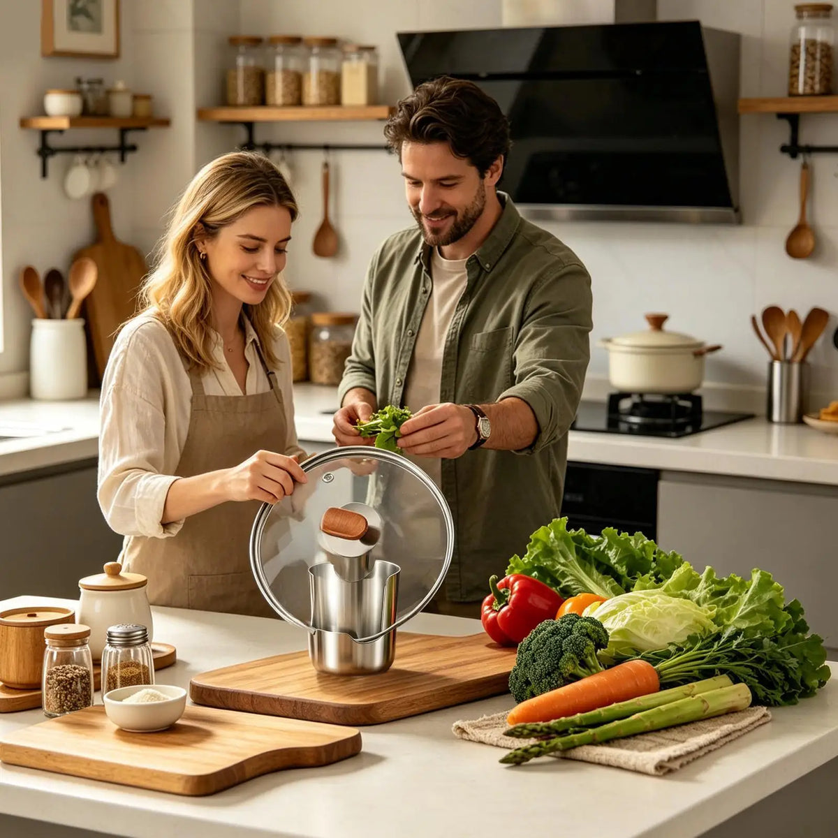 Stainless Steel Pot Lid Holder & Spoon Rest Kitchen Rack