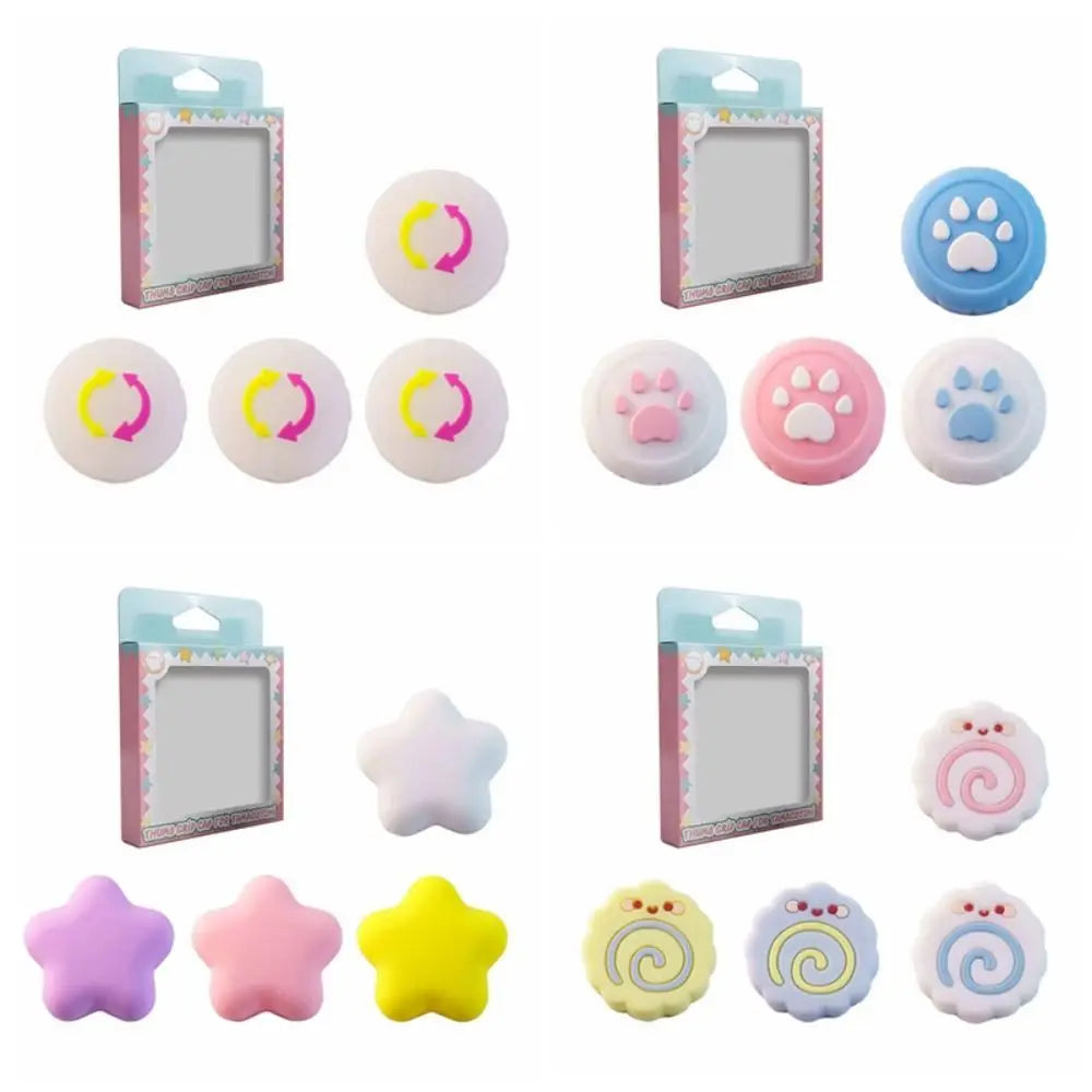4Pcs Silicone Joystick Caps Cat Paw Thumb Grip Tamagotchi