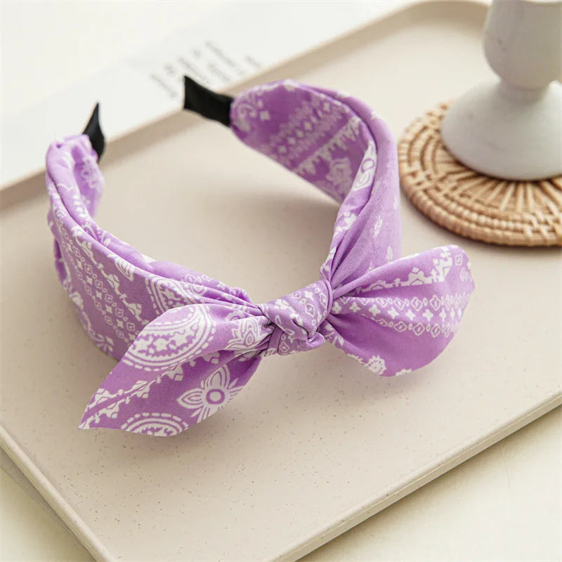 Paisley Knotted Turban Headband – Boho Hair Wrap for Women